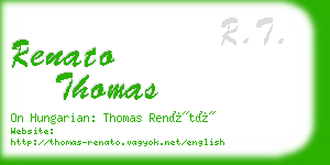 renato thomas business card